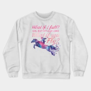 Quote Typography - What if you Fly? Crewneck Sweatshirt